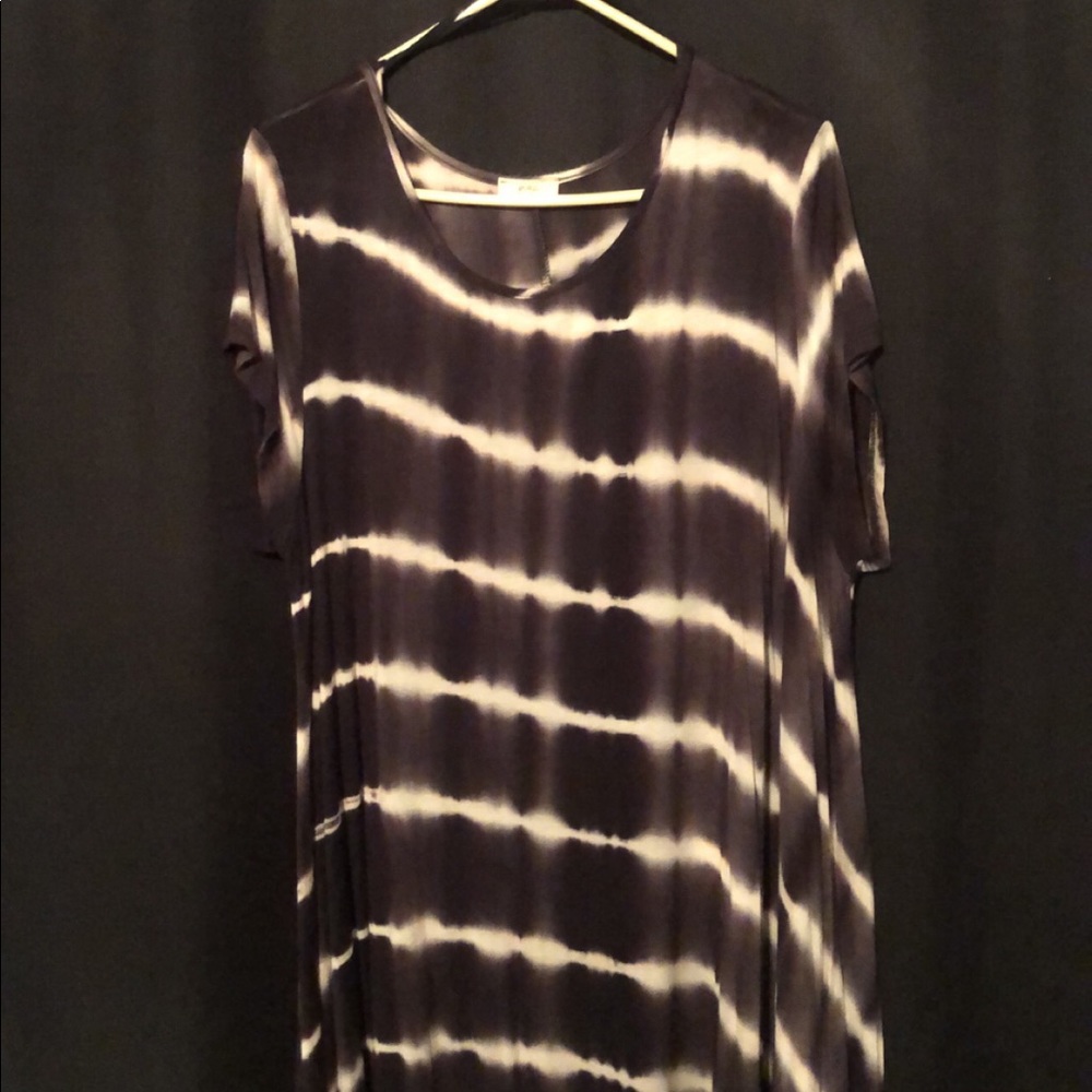 Tie dye asymmetrical dress